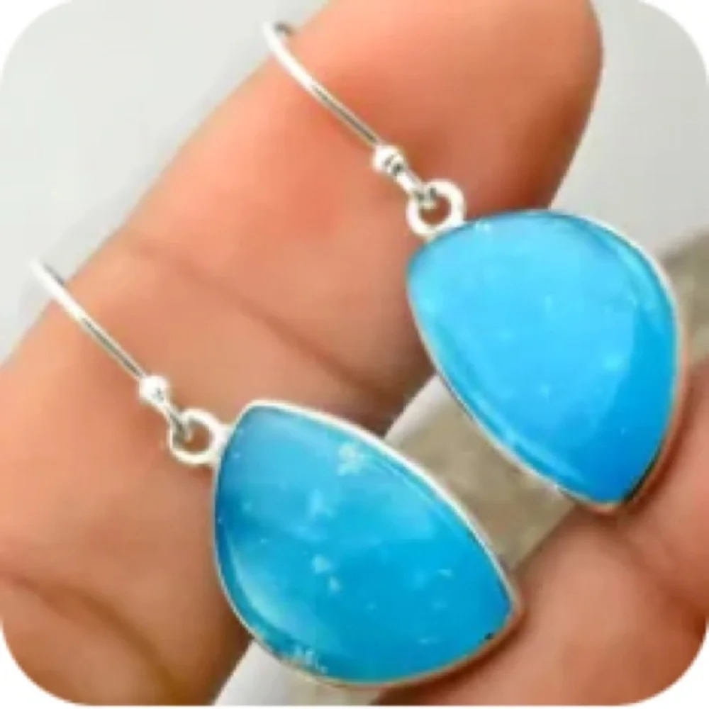 Genuine smithsonite earrings - Picture 1 of 1